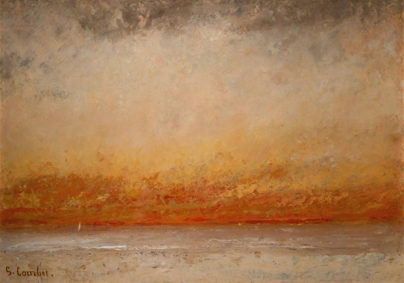 Solnedgang, Marine - Gustave Courbet