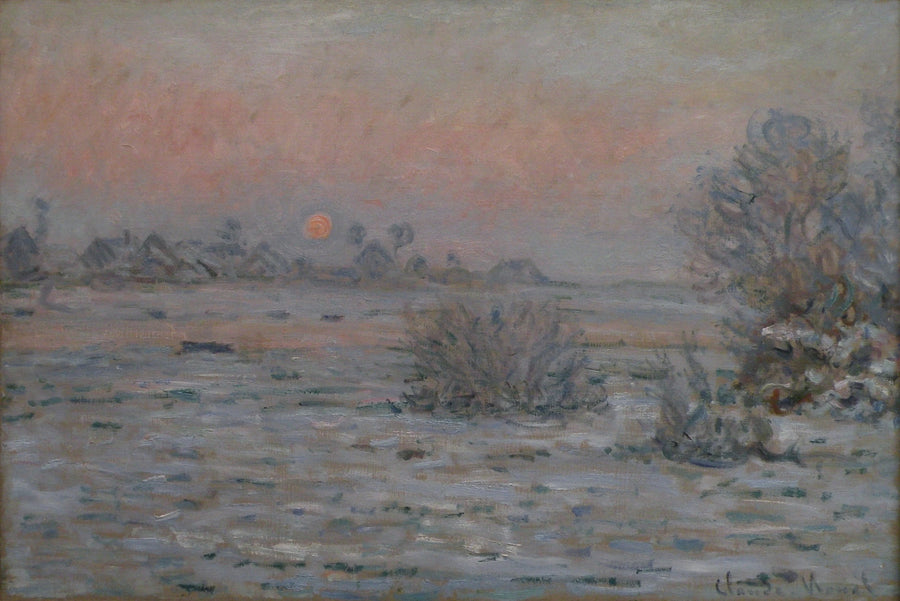 Vintersol i Lavacourt W557 - Claude Monet