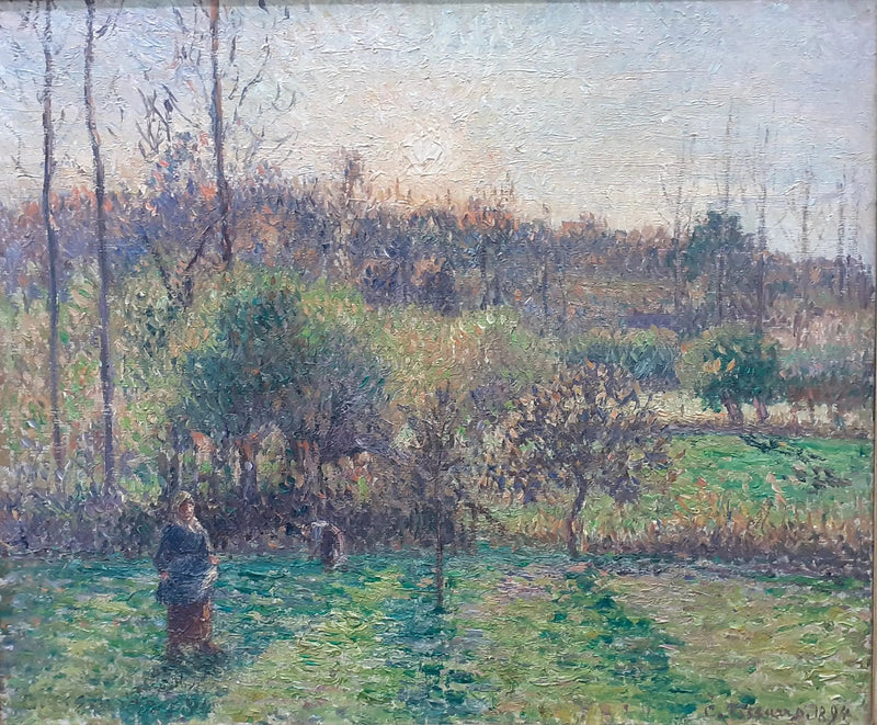 Soloppgang i Eragny - Camille Pissarro