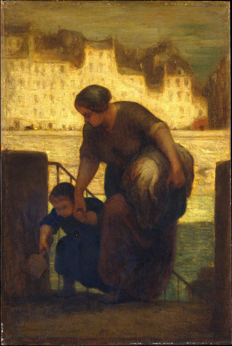 Båtutgang for vaskemaskinen - Honoré Daumier
