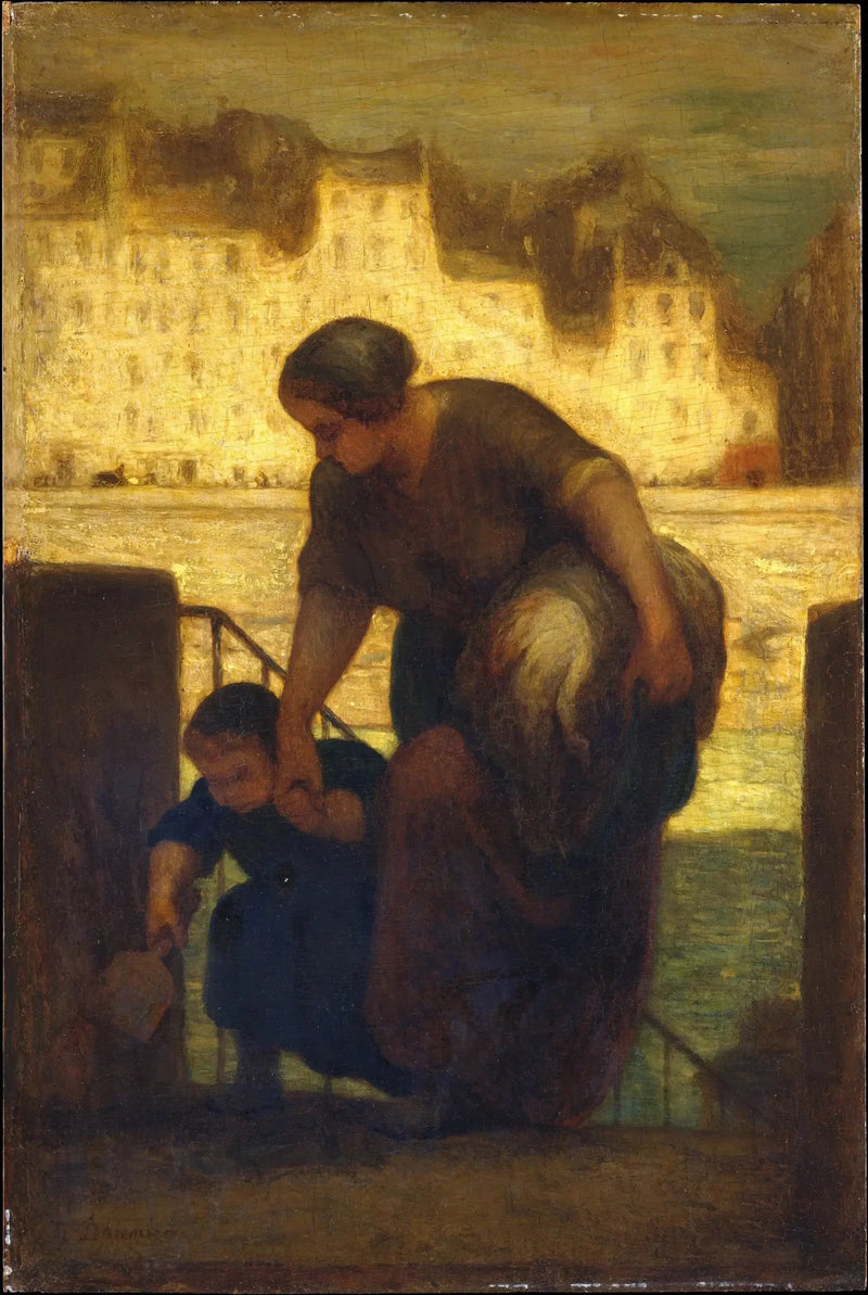 Båtutgang for vaskemaskinen - Honoré Daumier