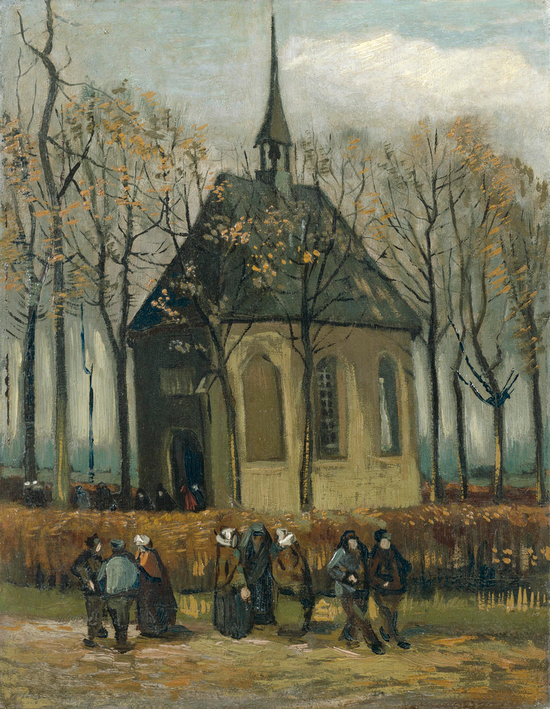 Menighet som forlater den reformerte kirken i Nuenen - Vincent van Gogh