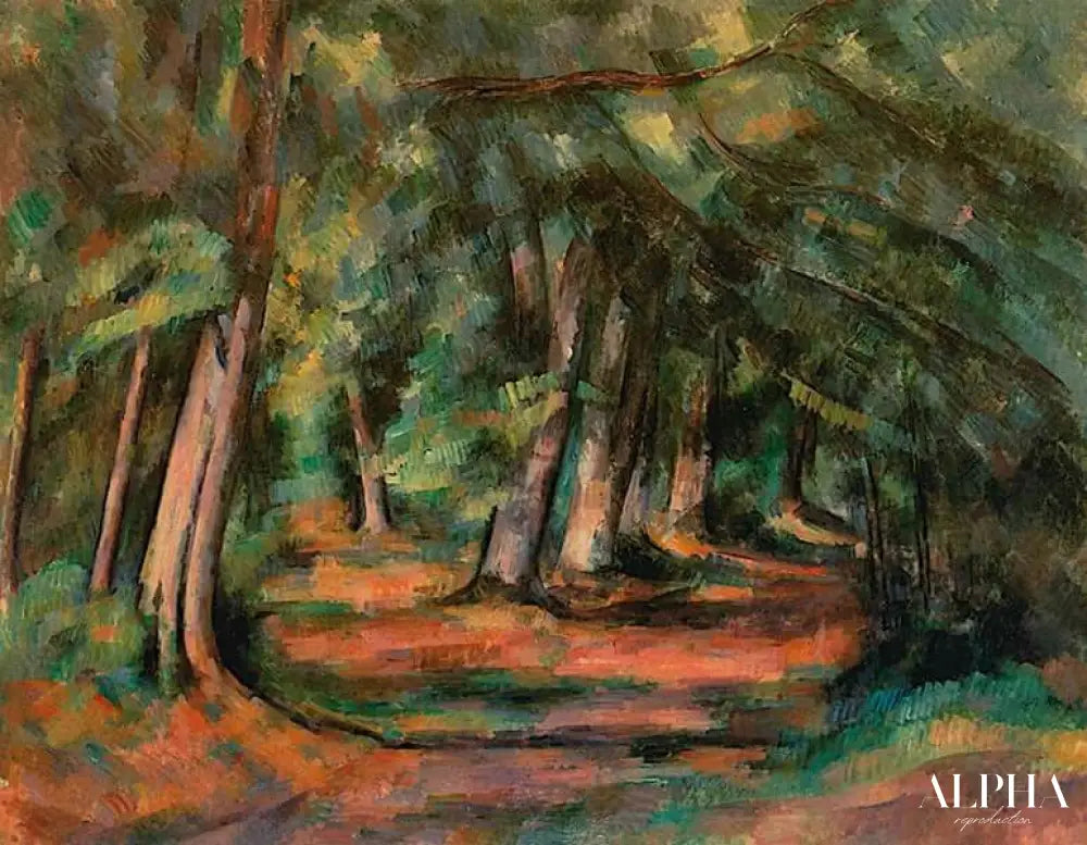 Sous-bois (pres du Jas de Bouffan) - Paul Cézanne - Reproductions de tableaux et peintures haut de gamme