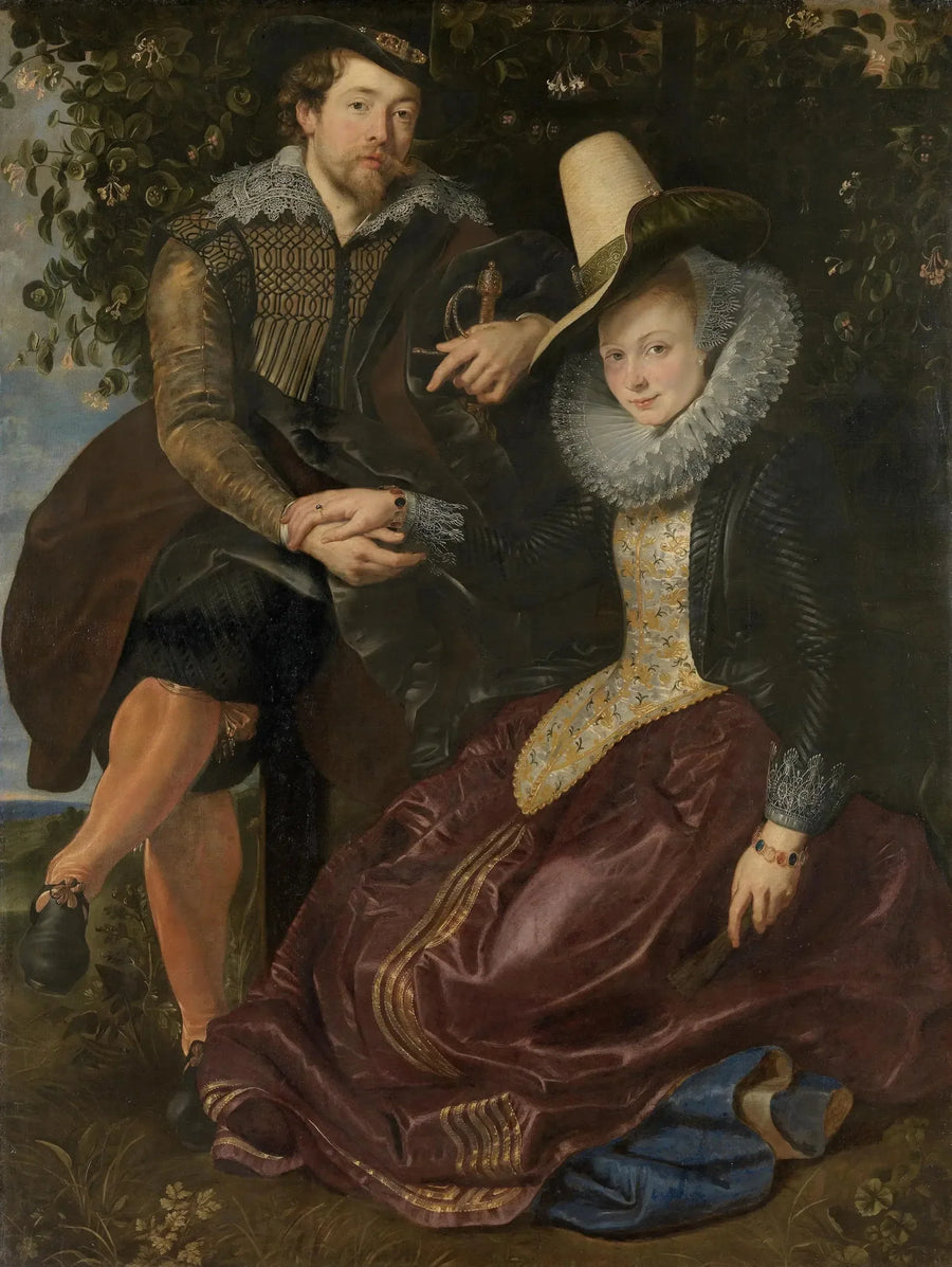 Under kaprifolens pergola - Peter Paul Rubens