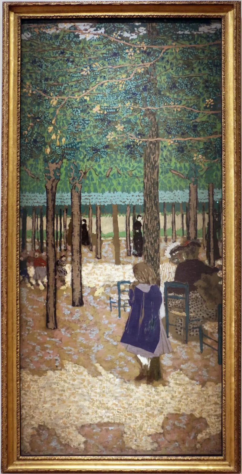 Under trærne i en offentlig hage - Édouard Vuillard