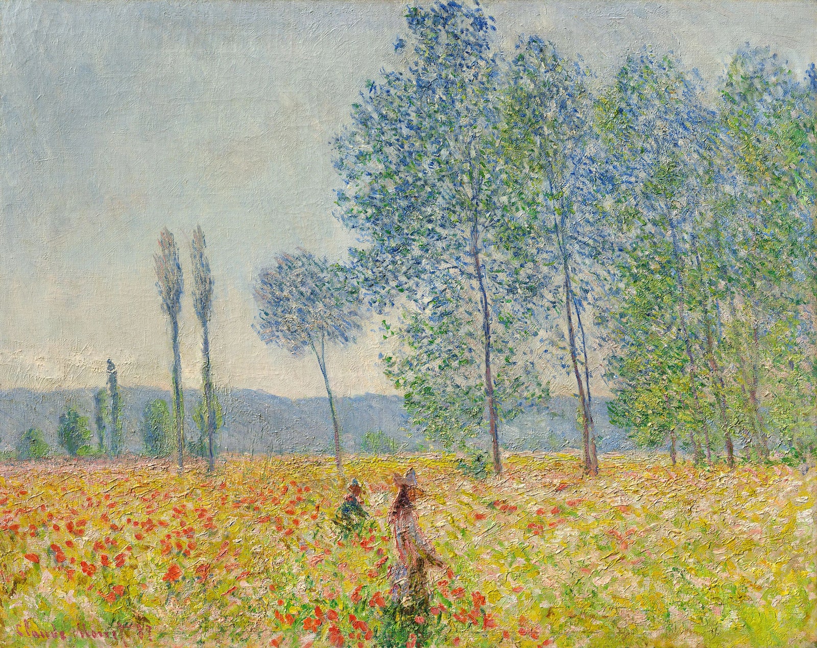 Under poplene W1136 - Claude Monet