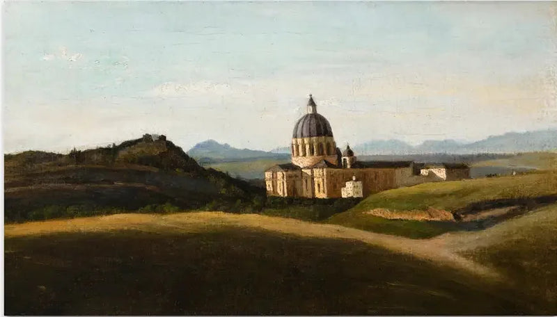 Souvenir fra Italia - Vatikanet og Peterskirken utenfor murene - Jean-Baptiste Camille Corot