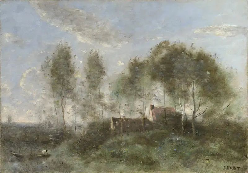 Minne fra en reise til Coubron - Jean-Baptiste Camille Corot