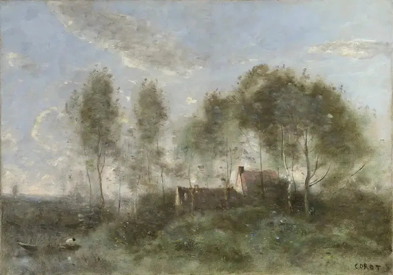 Minne fra en reise til Coubron - Jean-Baptiste Camille Corot
