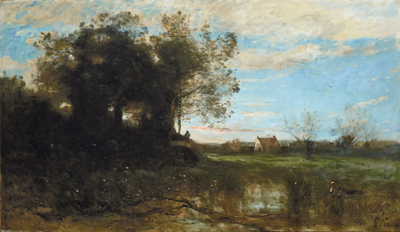 Minne fra Dunkerque-dynene - Jean-Baptiste Camille Corot