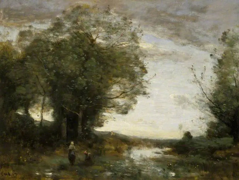 Souvenir fra omgivelsene rundt La Ferté-sous-Jouarre, morgen - Jean-Baptiste Camille Corot