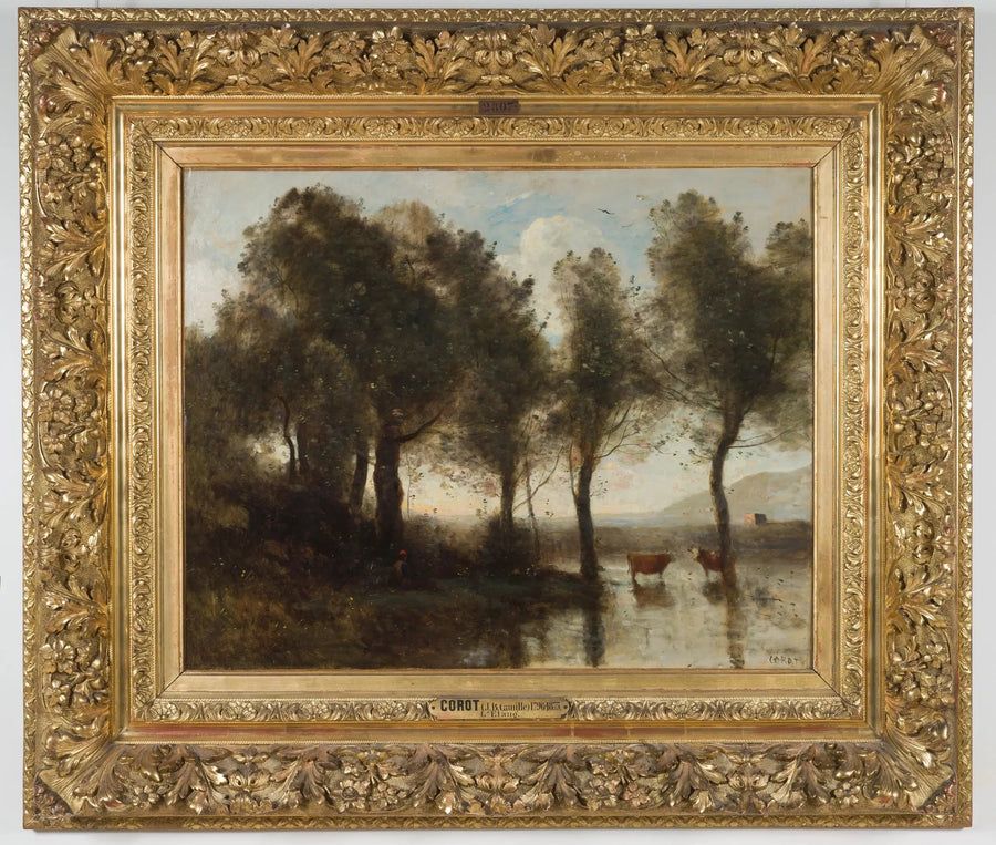 Minne fra våtmarkene i Beauvaisis. Vannet - Jean-Baptiste Camille Corot