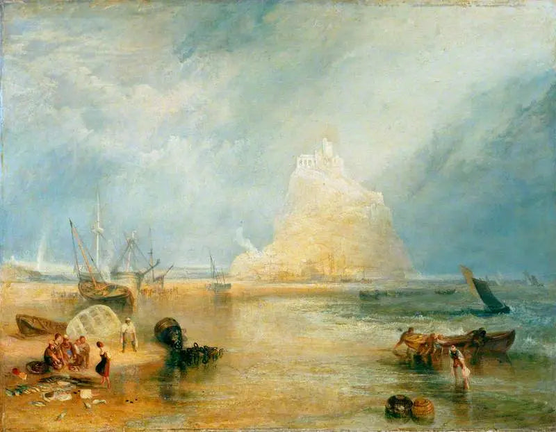 St Michael's Mount, Cornwall - J. M. W. Turner image 1 copie peinte à la main à l’huile