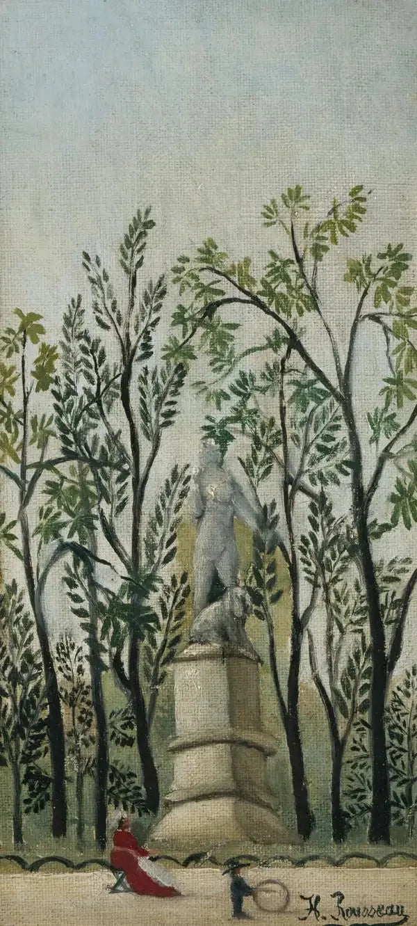 Diane-statue i parken - Henri Rousseau