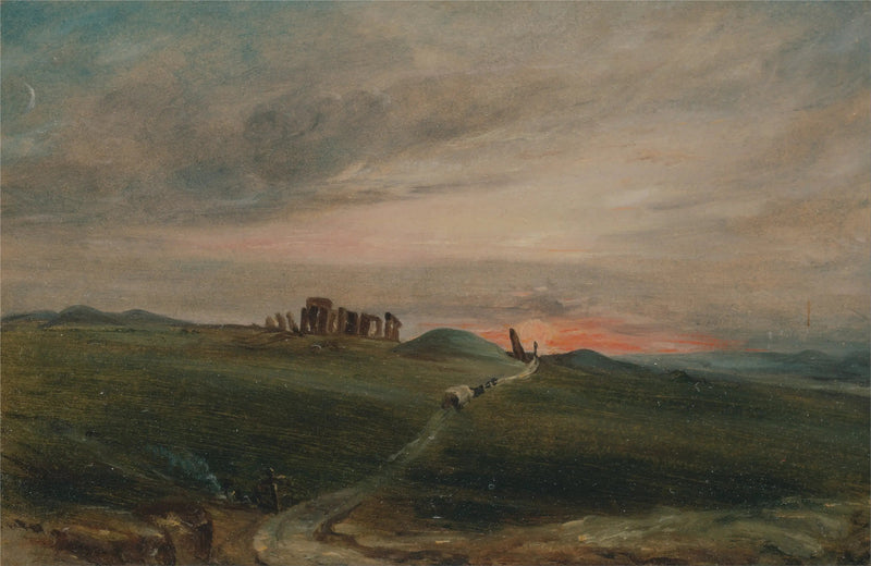Stonehenge ved solnedgang - John Constable