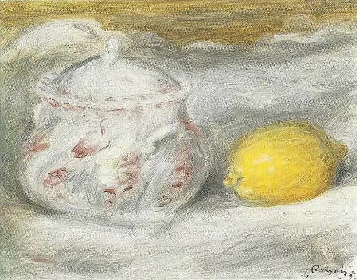 Sukkerbøsse og sitron - Pierre-Auguste Renoir