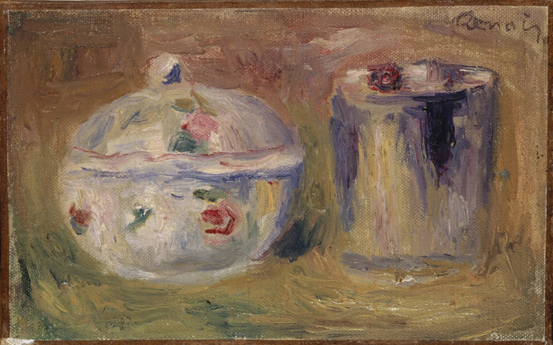 Sukkerbowl og beger - Pierre-Auguste Renoir