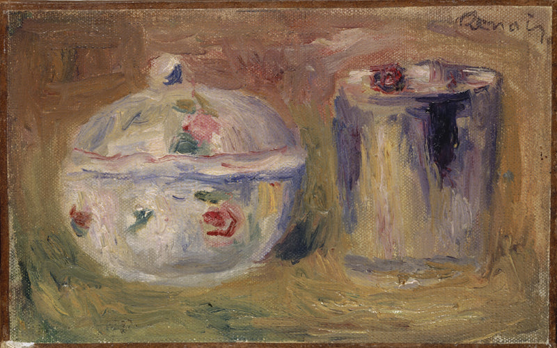 Sukkerbowl og beger - Pierre-Auguste Renoir