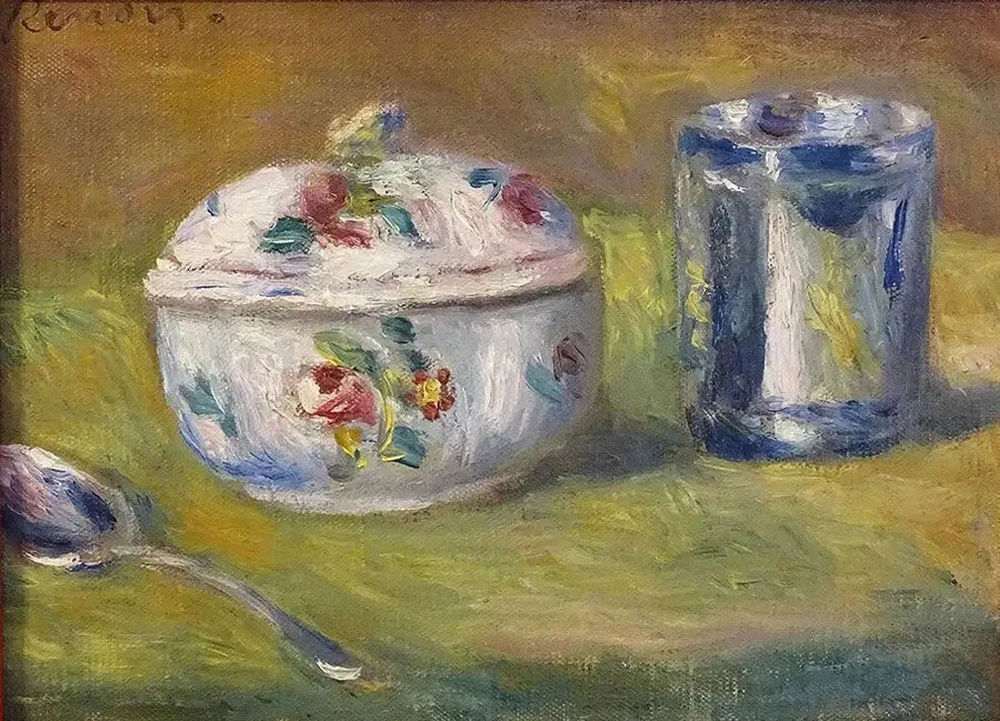 Sukkerbowl og beger - Pierre-Auguste Renoir