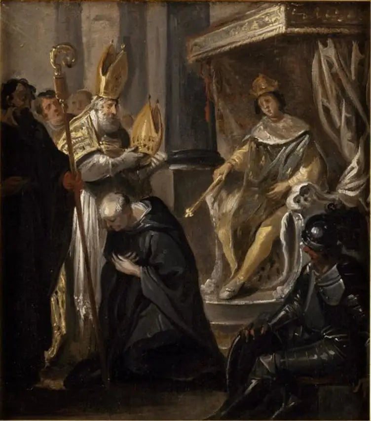 Suger est nommé abbé de Saint-Denis - Juste d'Egmont image 1 tableau peint à l’huile sur toile