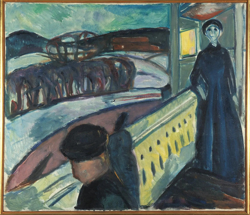 På veranda-trappen - Edvard Munch