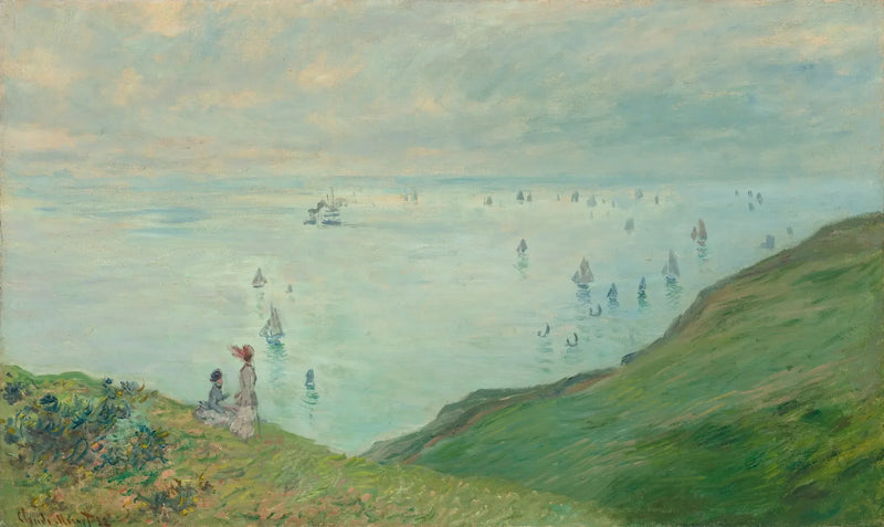 På klippen i Dieppe - Claude Monet