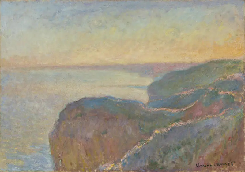 På klippen i Dieppe - Claude Monet