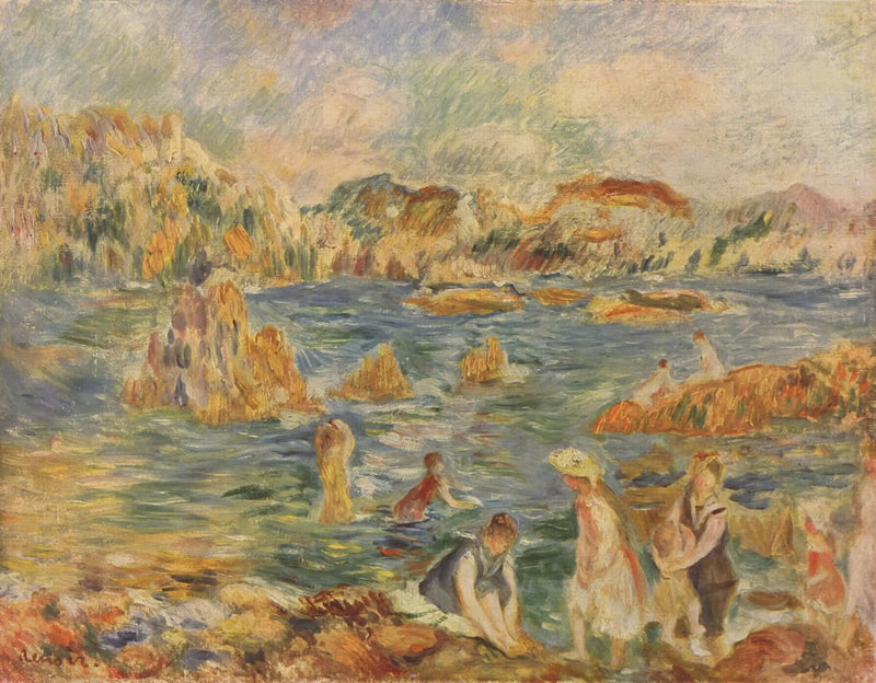 På stranden i Guernsey - Pierre-Auguste Renoir