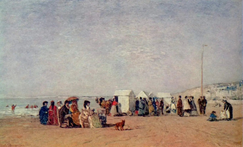 På stranden i Trouville - Eugène Boudin