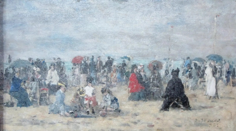 På stranden i Trouville - Eugène Boudin
