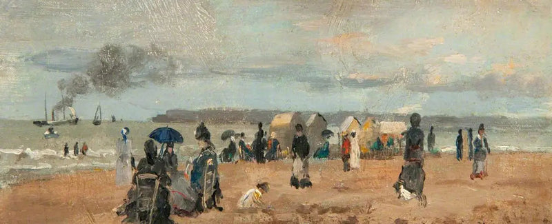 På stranden - Eugène Boudin