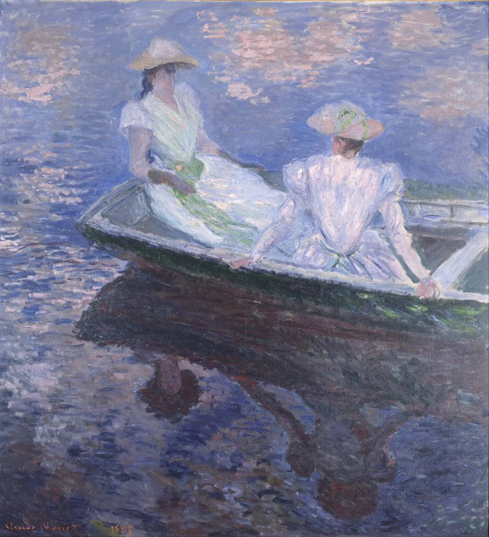 Sur le bateau - Claude Monet image 1 reproduction de peinture à l’huile