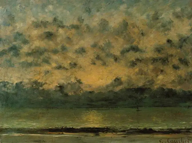 Ved bredden av Genfersjøen - Gustave Courbet
