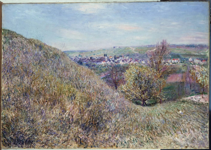 På åsene i Moret om våren - Morgen - Alfred Sisley