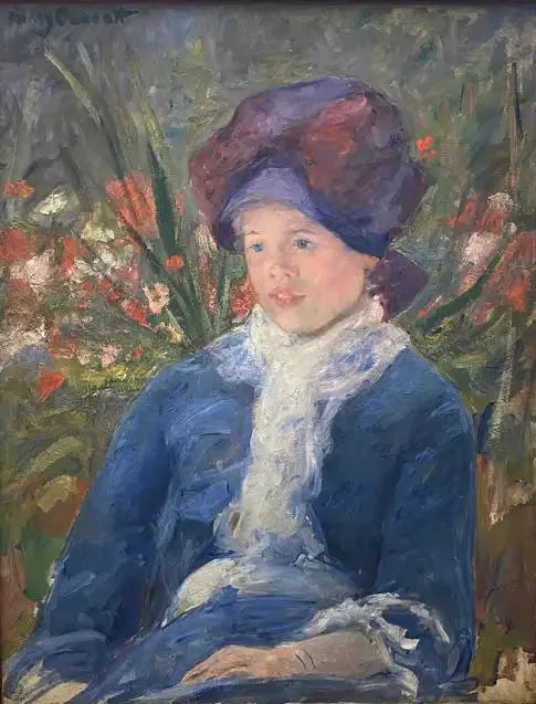 Susan sitter i en hage - Mary Cassatt