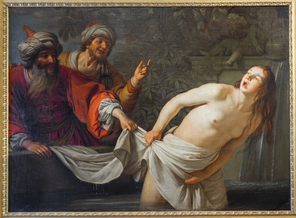Suzanne harcelée par les anciens (Daniel 13:1-63) - Gerrit van Honthorst image 1 reproduction d’œuvre d’art à l’huile