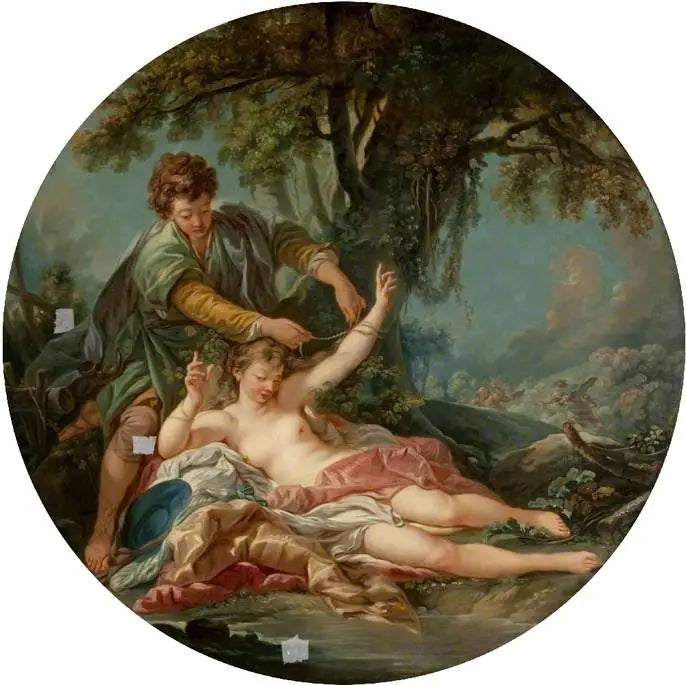 Sylvia reddet av Amintas - François Boucher