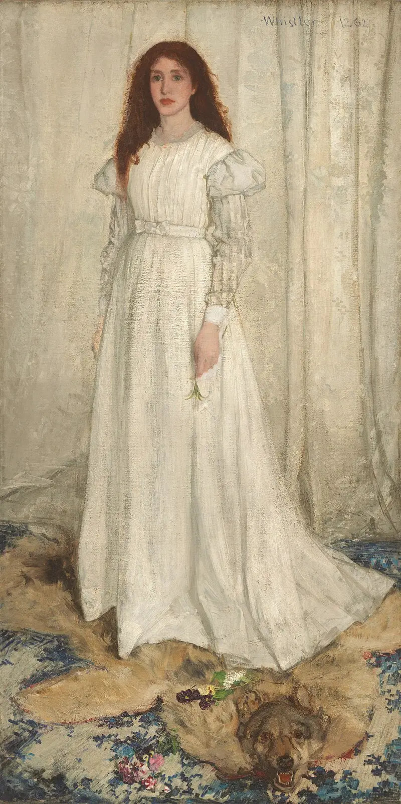 Symfoni i hvitt nr. 1: den unge jenta i hvitt - James Abbott McNeill Whistler