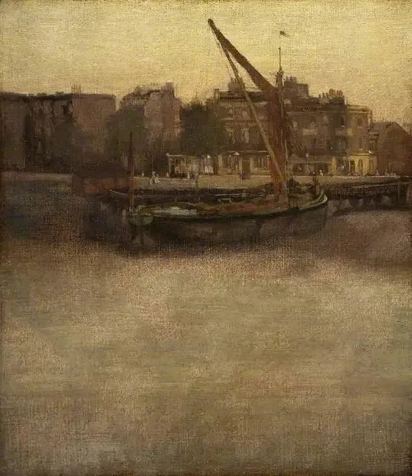 Symfoni i grått og brunt: Lindsey Row, Chelsea - James Abbott McNeill Whistler