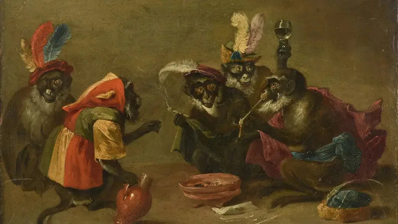 Sigetelt for aper - David Teniers den Yngre

Source:
Tabagie de singes - David Teniers le Jeune