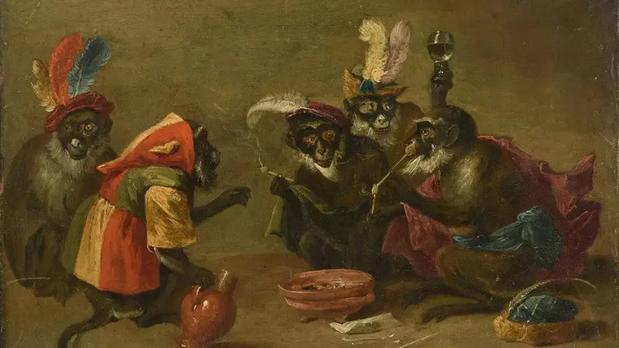 Sigetelt for aper - David Teniers den Yngre

Source:
Tabagie de singes - David Teniers le Jeune
