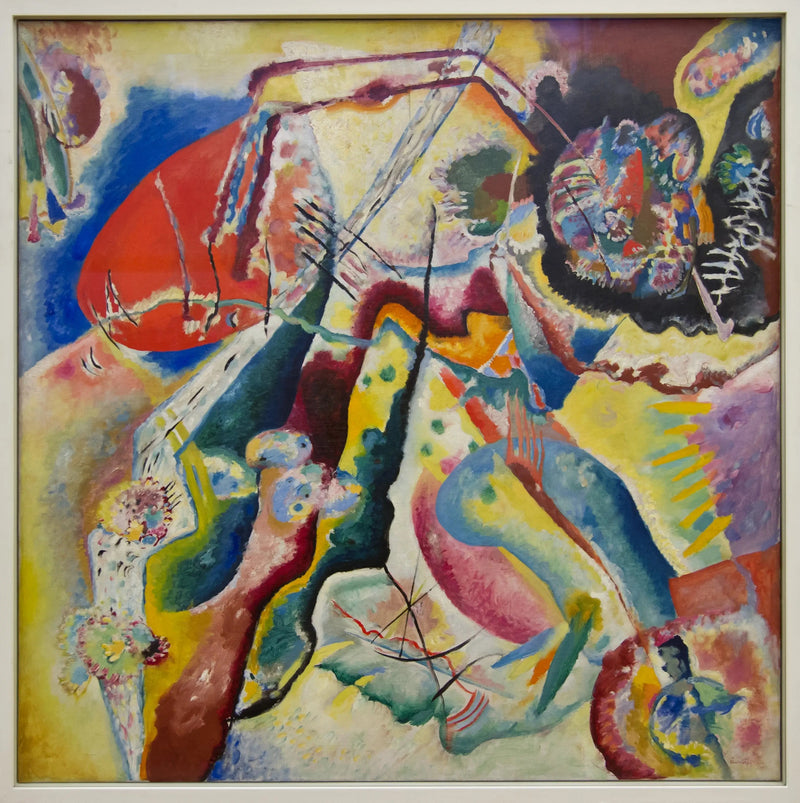 Maleri med rødt flekk - Vassily Kandinsky