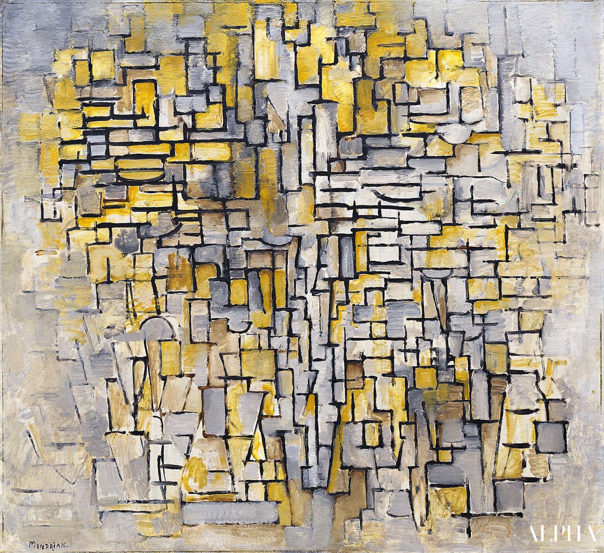 Tableau II eller komposisjon VII - Mondrian - Reproduksjoner av malerier og høykvalitets malerier