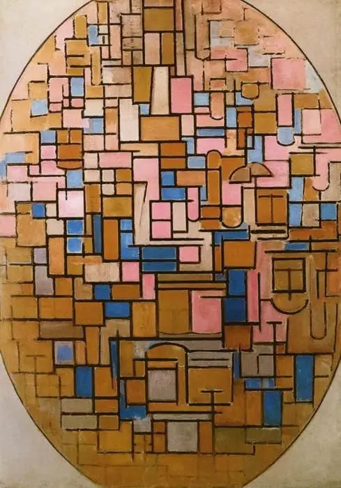 Maleri III: Oval komposisjon - Piet Mondrian