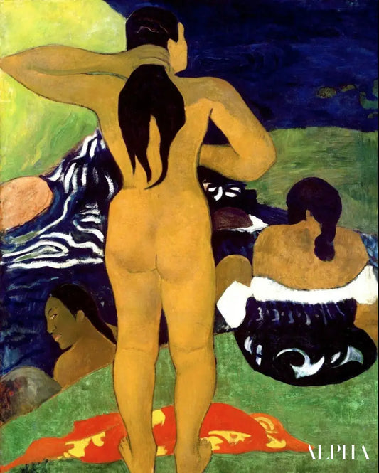 Tahiti gouttières baignant - Paul Gauguin - Reproductions de tableaux et peintures haut de gamme