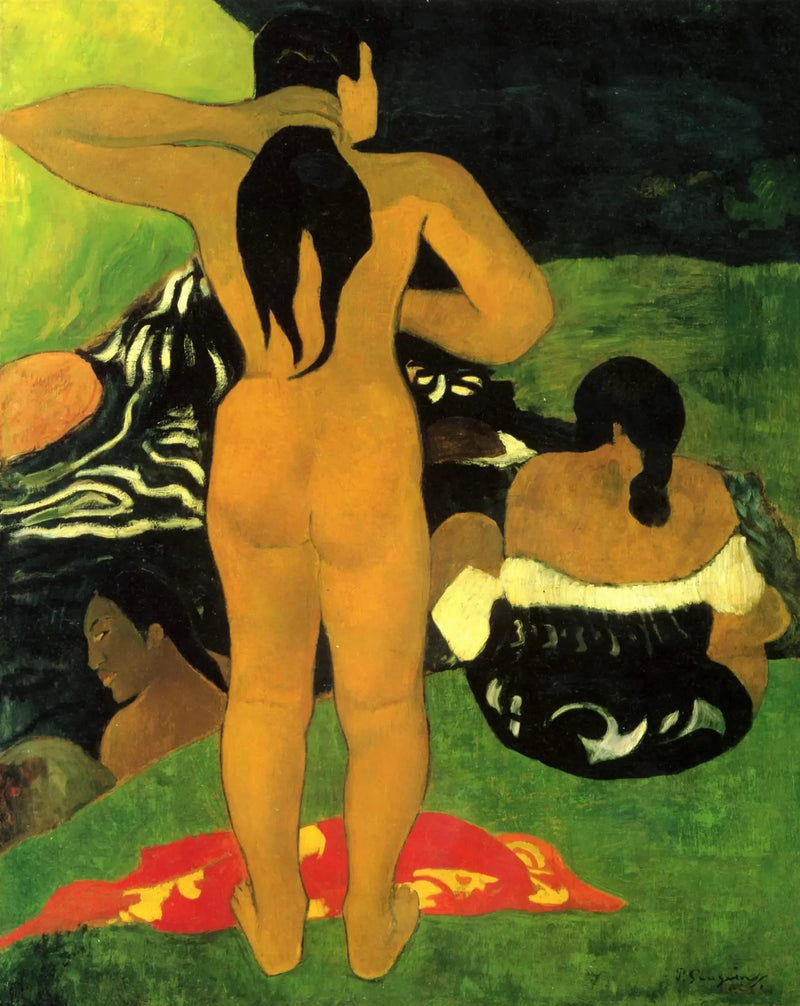 Tahitianere på stranden - Paul Gauguin