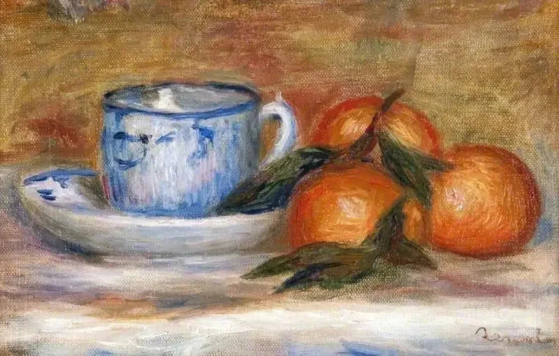 Kopp og mandariner - Pierre-Auguste Renoir