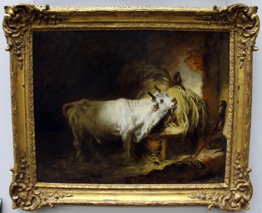 Hvit okse på fjøset - Jean-Honoré Fragonard