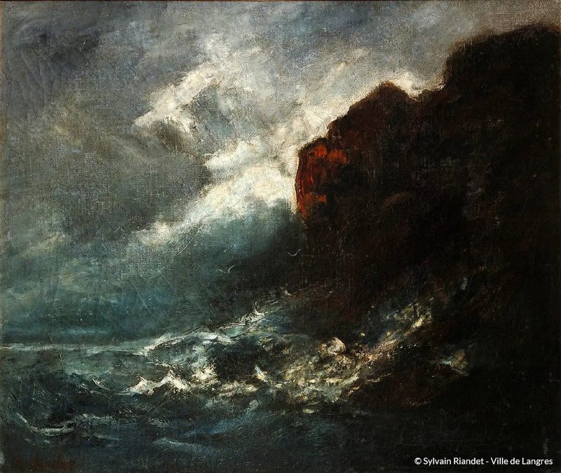 Storm på sjøen - Gustave Courbet