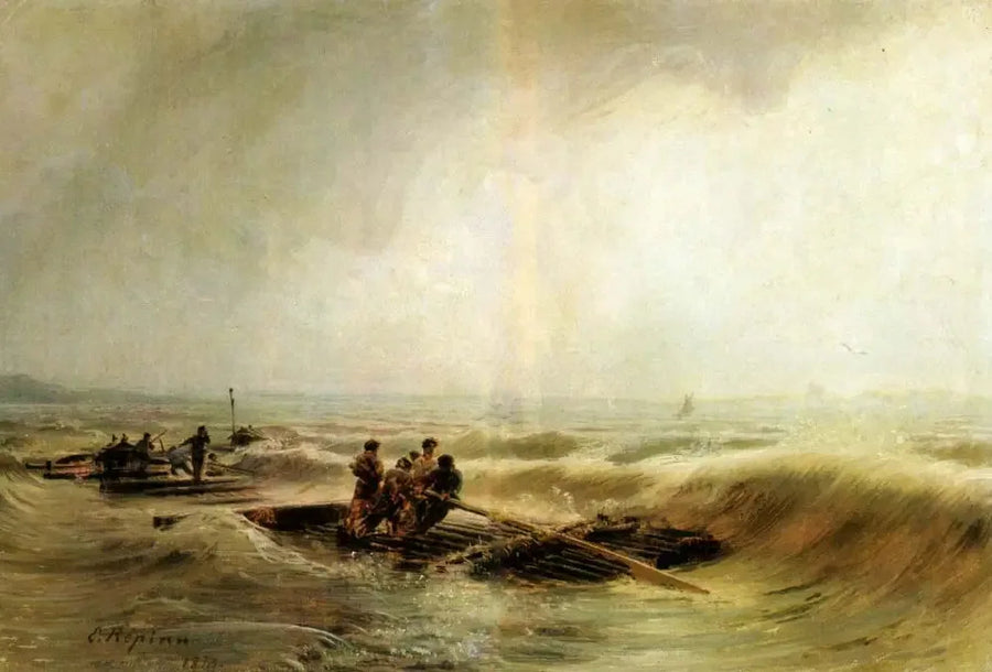 Storm over Volga - Ilya Repin